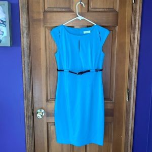 Calvin Klein Belted Empire Waist Dress